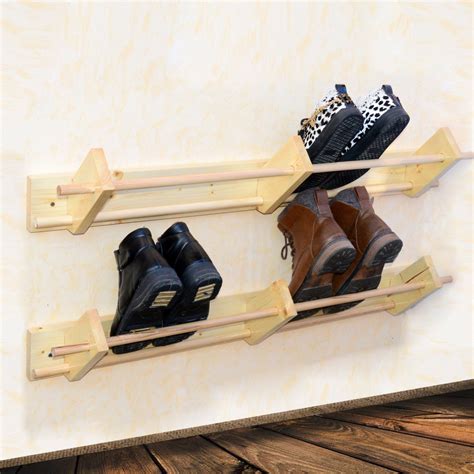 wall mounted shoe boot rack